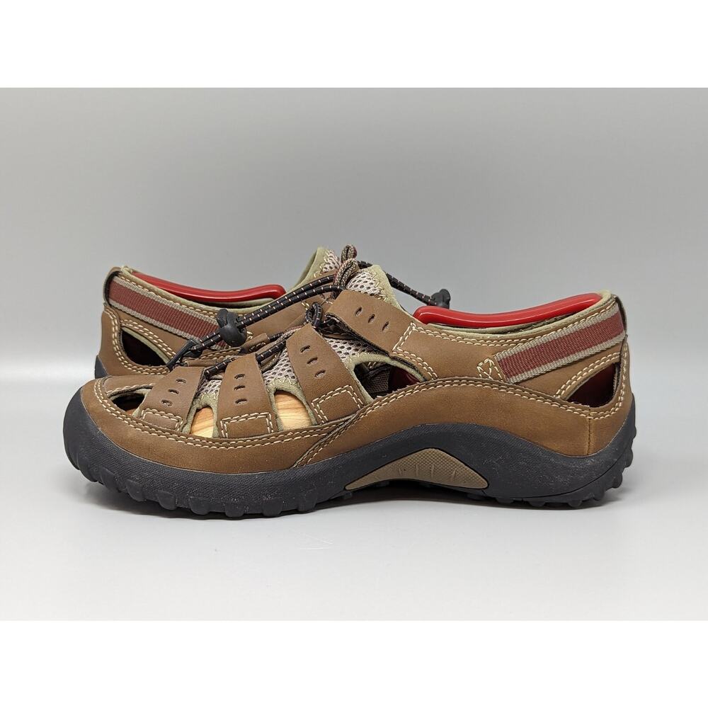 Dockers Men's Sport Sandals Fisherman Hiking Brown Bungee Shoes 90-21623 Size 7 - Picture 5 of 10